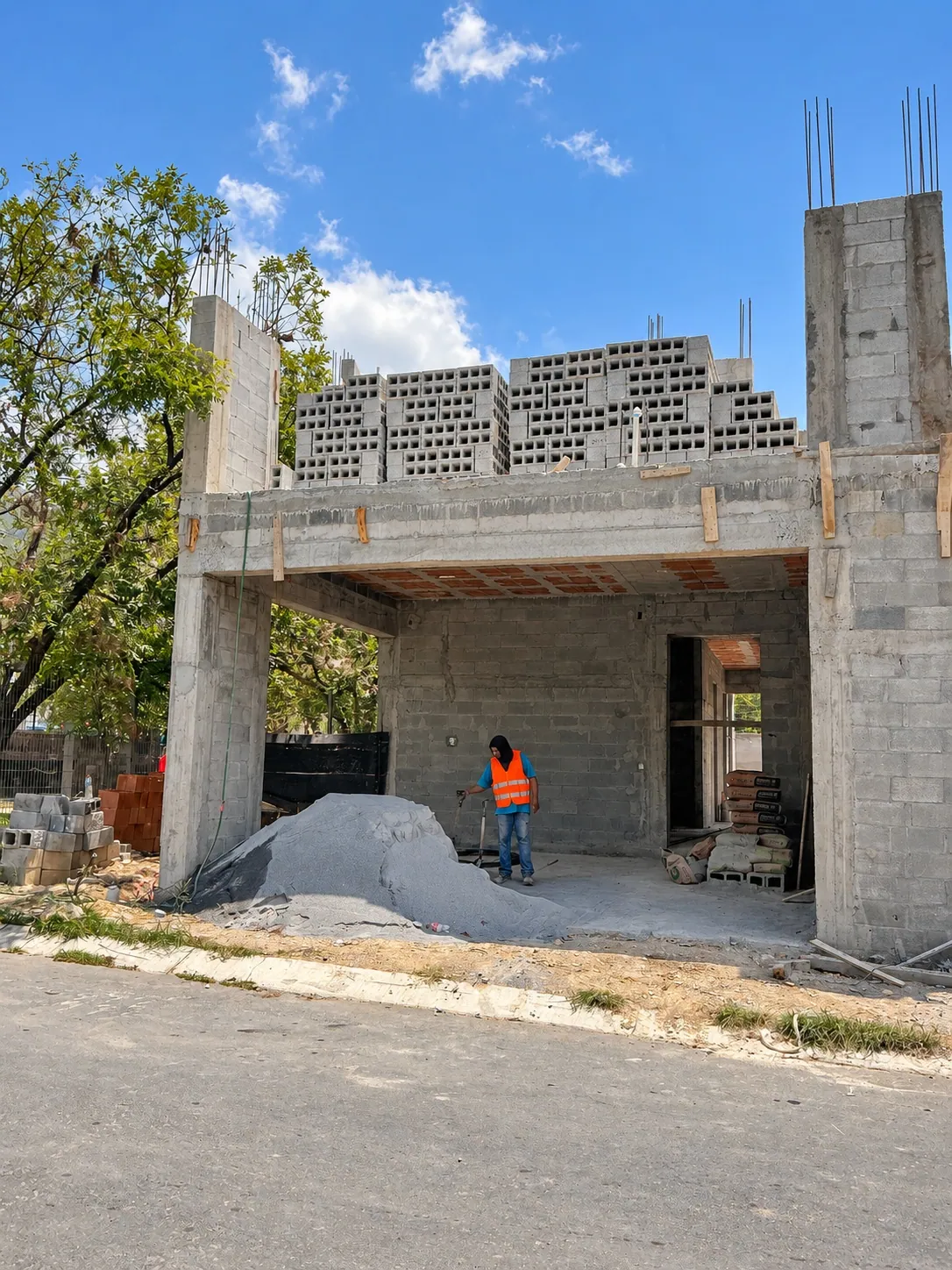 Avance de muros en planta alta